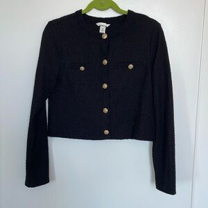 H&M gold button cardigan